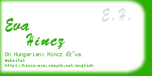 eva hincz business card